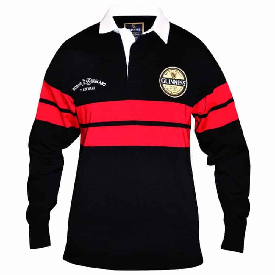 Guinness Rugby Shirt Black And Red Guinness Rugby Shirt Black