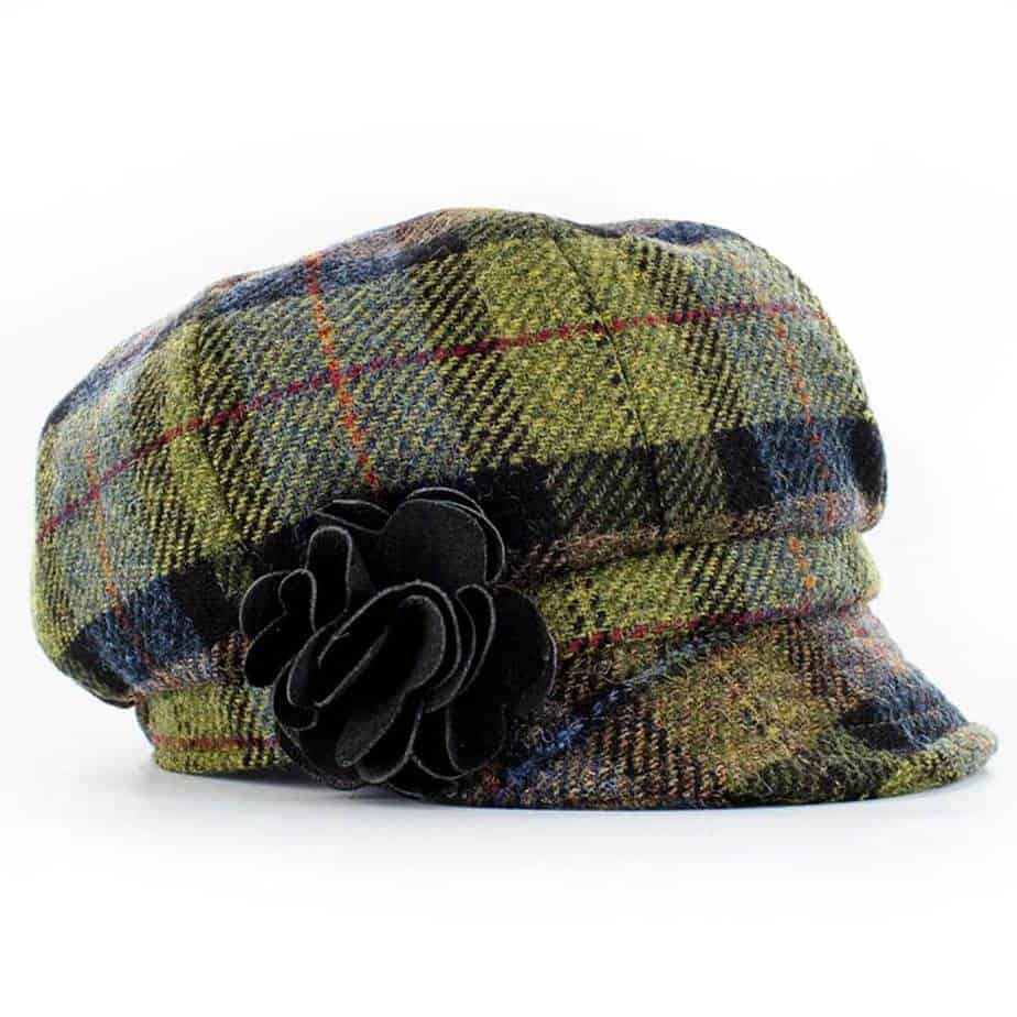 Green Plaid Ladies Newsboy Hat Celtic Clothing Company