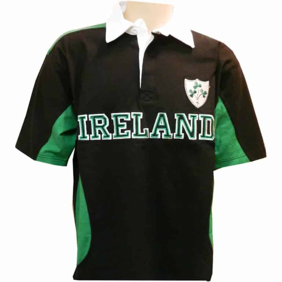 Irish Rugby Shirt Black Celtic Clothing Company